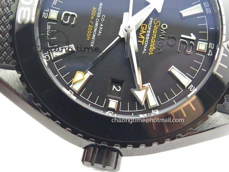 0502 Planet Ocean 45mm Real Ceramic BP-Maker Best Edition Black Dial On Nylon Rubber Strap A TopPick 8185